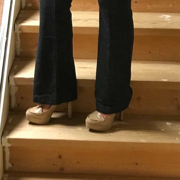 Lauren Conrad platform Mary Janes beige size 7.5 - Picture 5 of 7